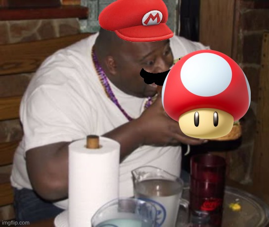 Fat guy eating burger | image tagged in fat guy eating burger | made w/ Imgflip meme maker