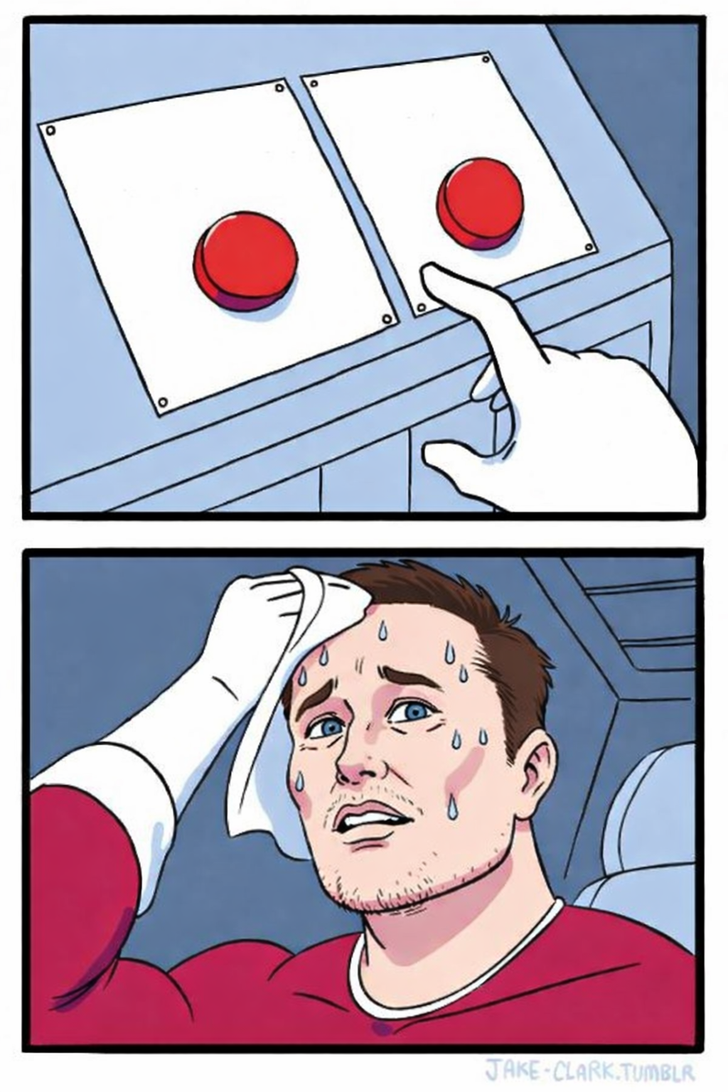Two-buttons Elon Musk Blank Meme Template