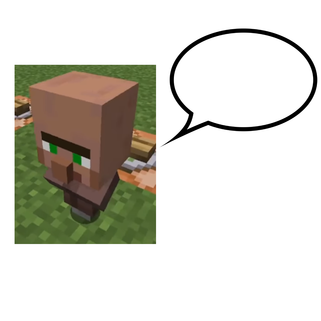 High Quality Baby Villager Jawless - Template Blank Meme Template