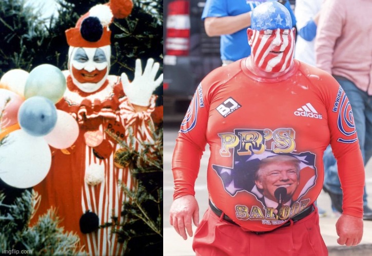 image tagged in john wayne gacy,maga cultist,coulrophobia,hi kids do you like violence | made w/ Imgflip meme maker