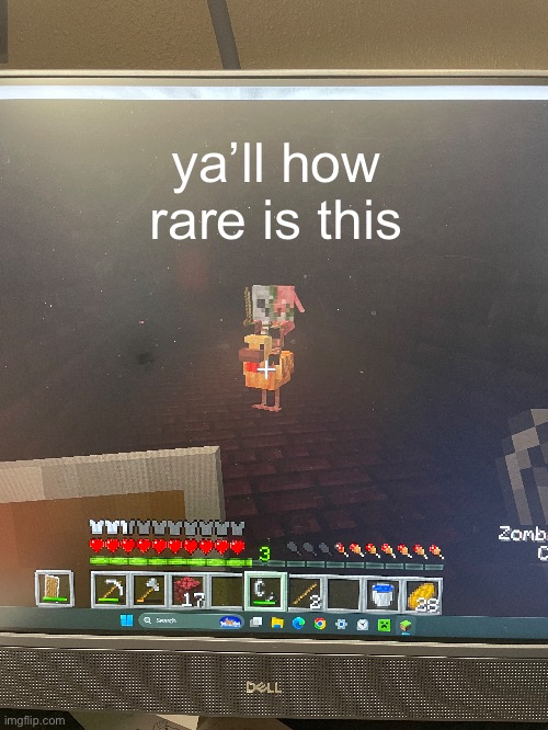 Anyone else seen this? | ya’ll how rare is this | image tagged in memes,minecraft,minecraft memes | made w/ Imgflip meme maker
