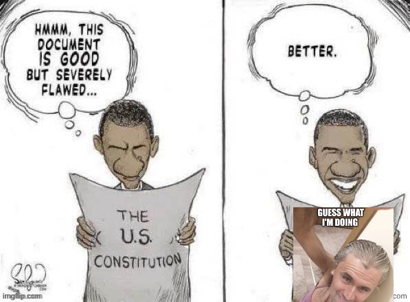 jeffrey kirk | image tagged in obama fixes constitution | made w/ Imgflip meme maker