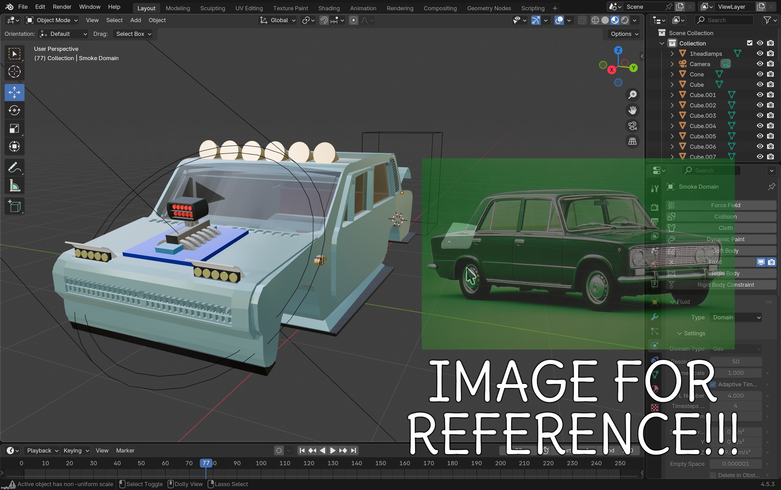 Rate the progress, out of 100. I give it a 24 ( - 50 due to it being unfinished.) | image tagged in 1970 fiat 124,or maybe,vaz 2101,lada riva 1970,vaz zhiguli,blender car lol | made w/ Imgflip meme maker