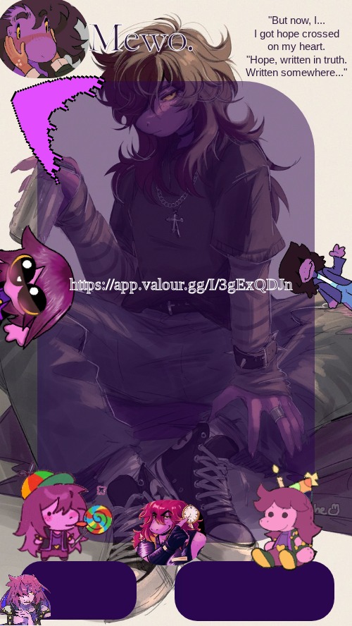 join my bootleg discord server | https://app.valour.gg/I/3gExQDJn | image tagged in mewo's susie template | made w/ Imgflip meme maker