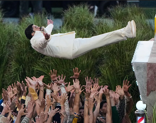 Bad Bunny Falling Blank Meme Template