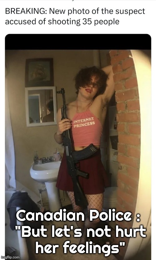 Canadian Police :
 "But let's not hurt
 her feelings" | made w/ Imgflip meme maker