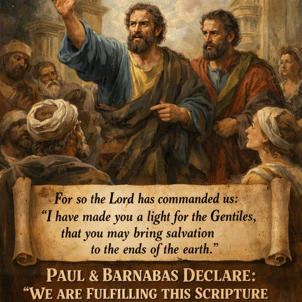Paul’s expansion: Claims he and Barnabas are fulfilling this tex Blank Meme Template