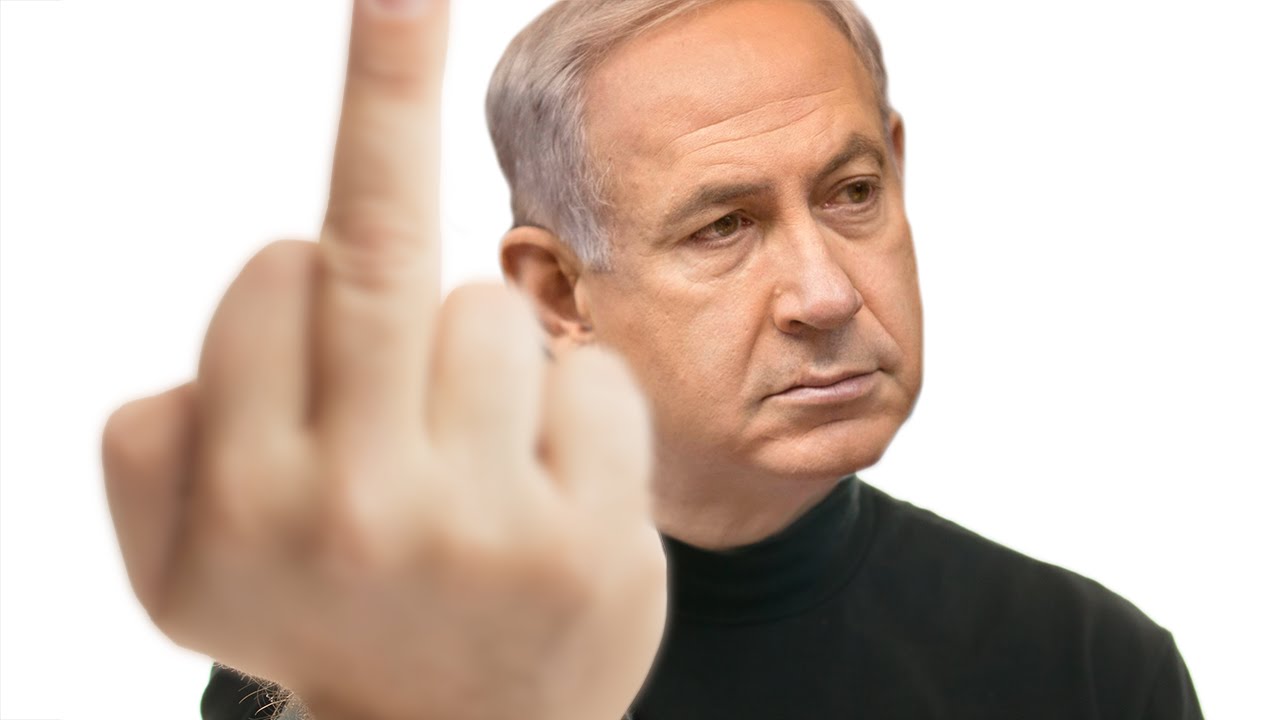 bibi middle finger Blank Meme Template