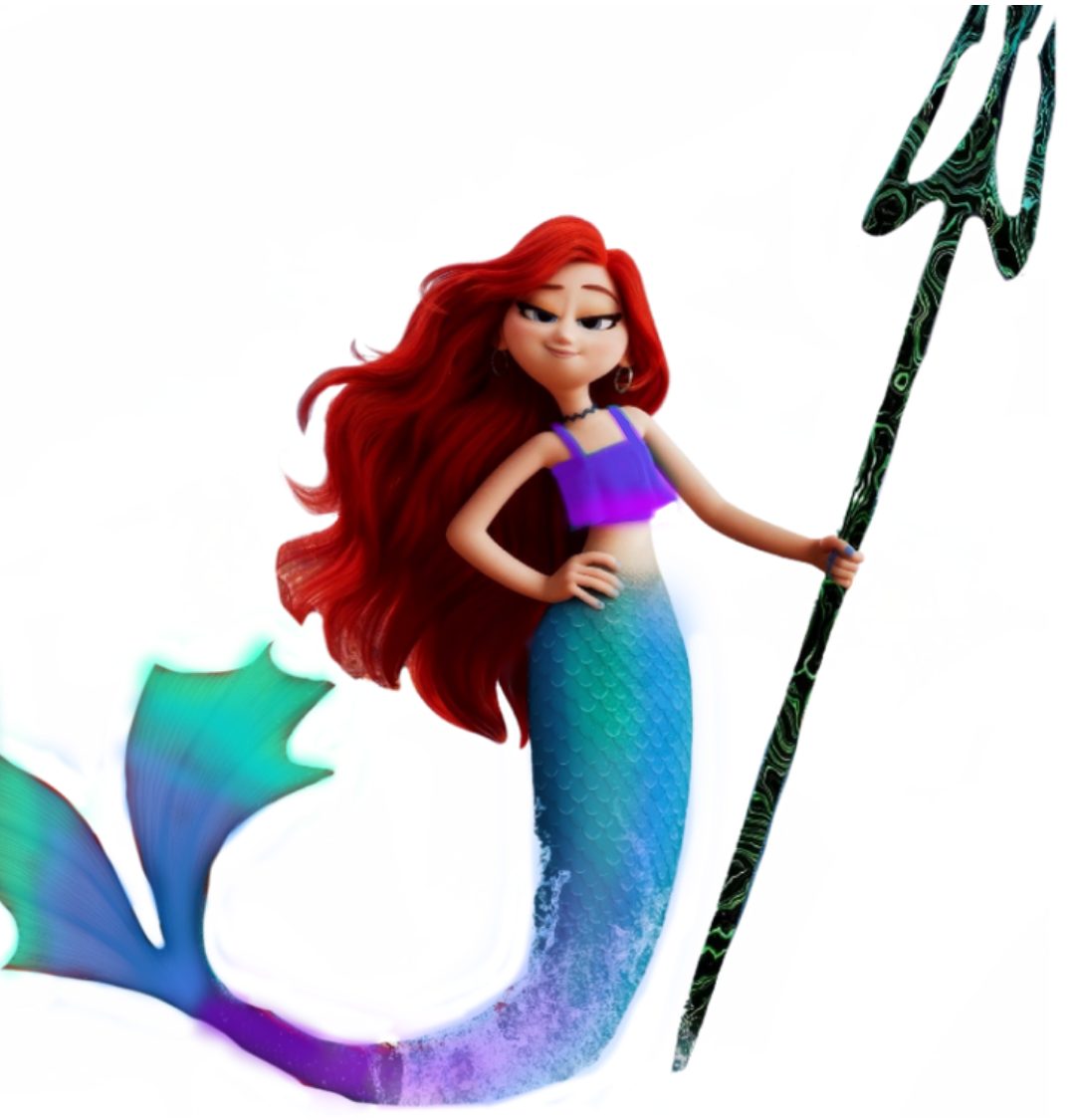 Chelsea Van Der Zee as Ariel 2023 Blank Meme Template