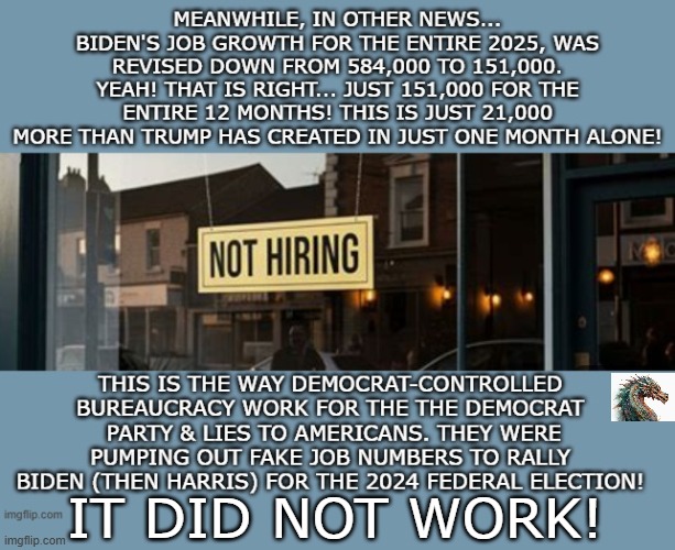 politics | IT DID NOT WORK! | image tagged in political meme | made w/ Imgflip meme maker