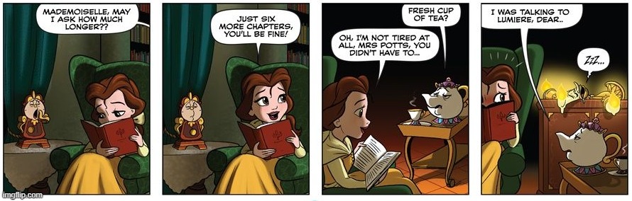 Some random Disney Princess comics I encountered through my internet journeys | image tagged in beauty and the beast,belle,lumiere,sleep,sleeping,oof | made w/ Imgflip meme maker