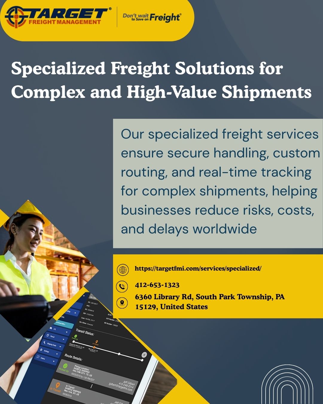 Specialized Freight Solutions for Oversized and High-Value Cargo Blank Meme Template