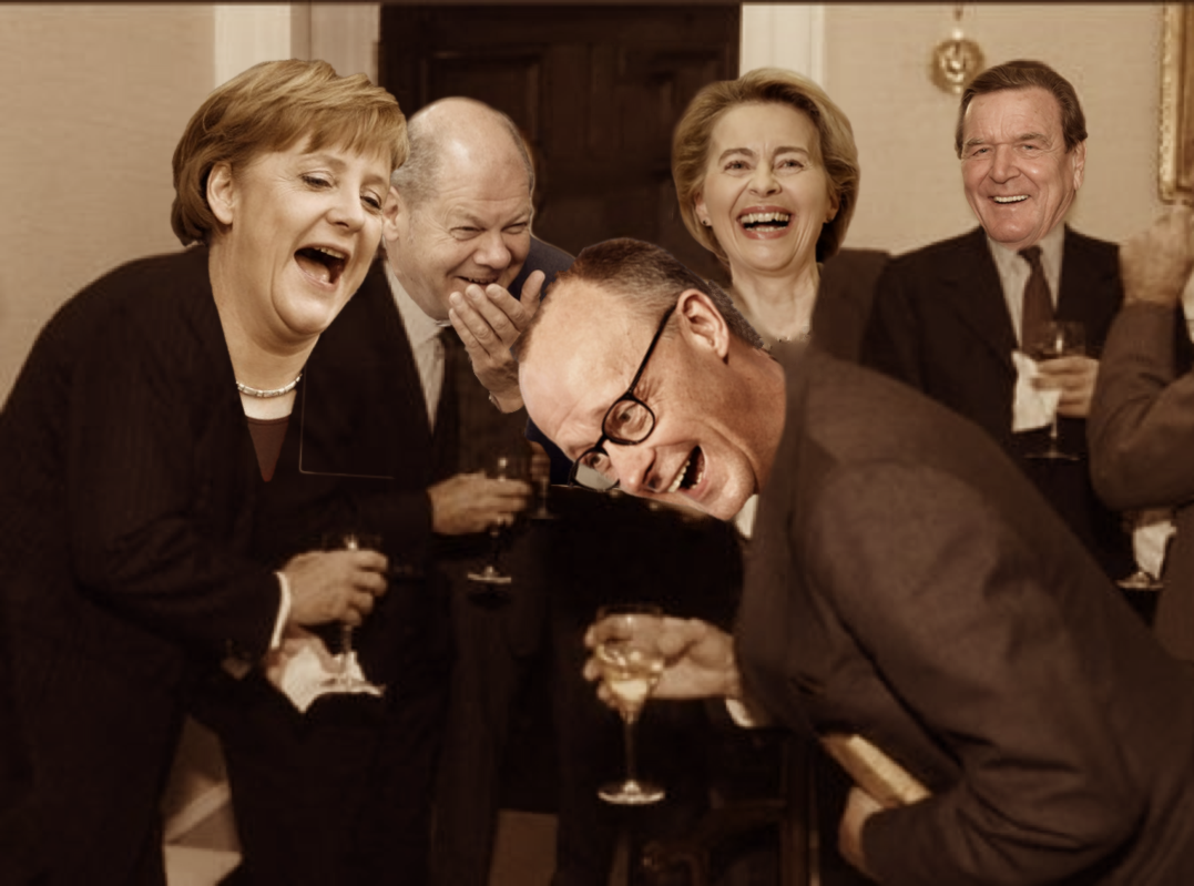 merz scholz merkel leyen schroder Blank Meme Template