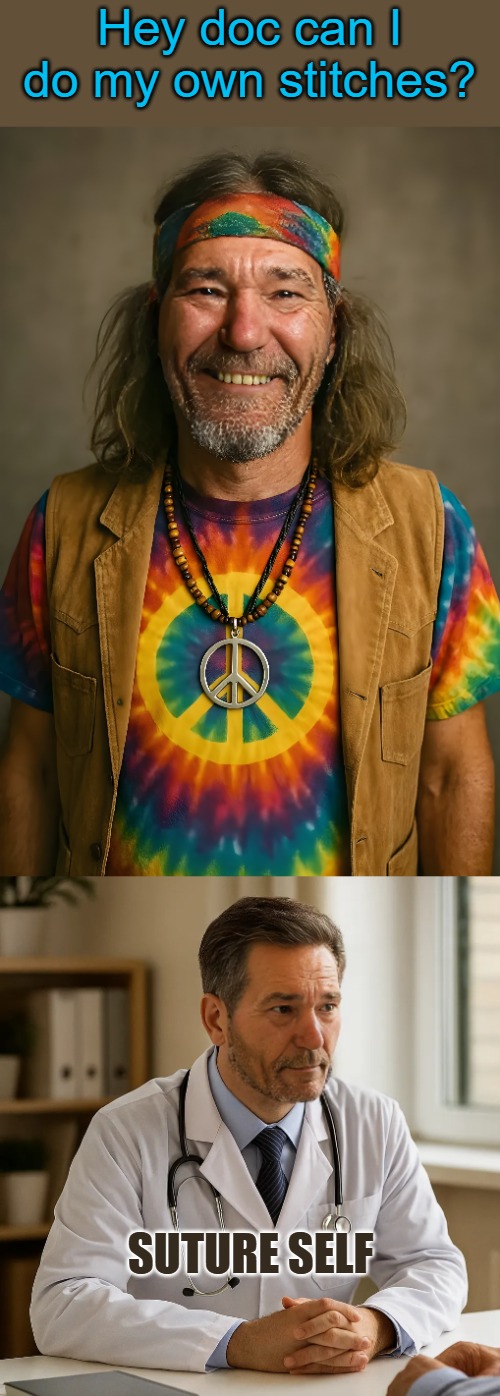 Hey doc can I do my own stitches? SUTURE SELF | made w/ Imgflip meme maker