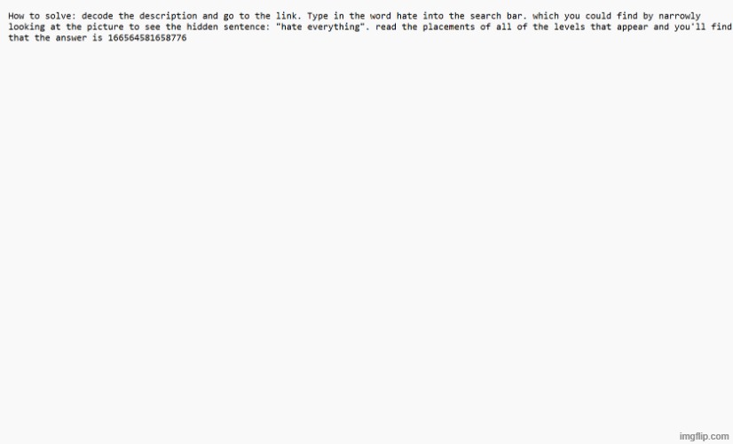 answer to the puzzle | made w/ Imgflip meme maker