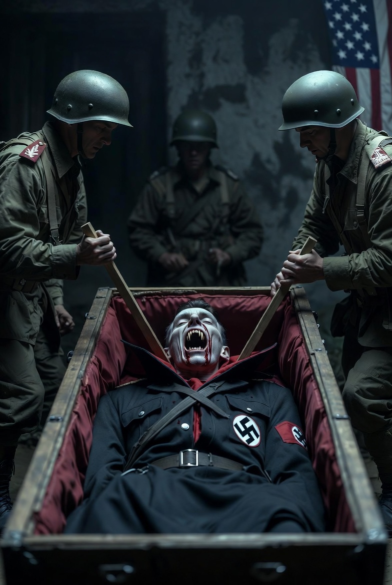 Nazi vampire coffin two American soldiers Blank Meme Template