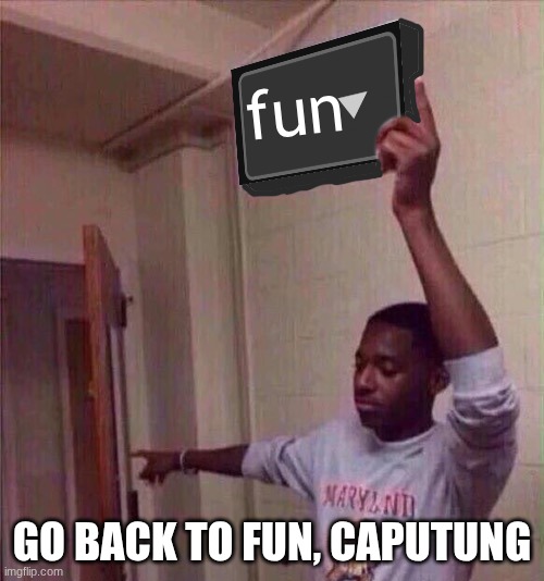 Go back to X stream. | fun; GO BACK TO FUN, CAPUTUNG | image tagged in go back to x stream | made w/ Imgflip meme maker
