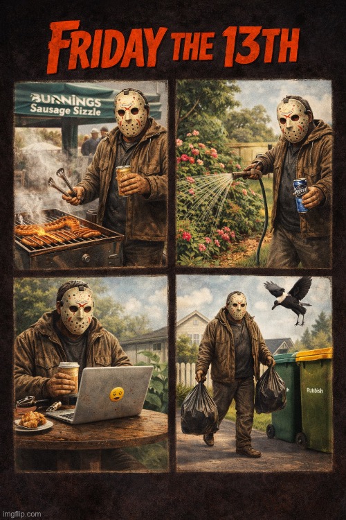 Friday the 13th | image tagged in friday the 13th,slasher,funny memes,funny | made w/ Imgflip meme maker