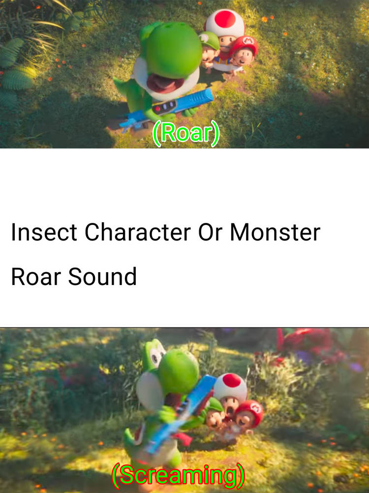 Who Roar At Yoshi And Toad Blank Meme Template