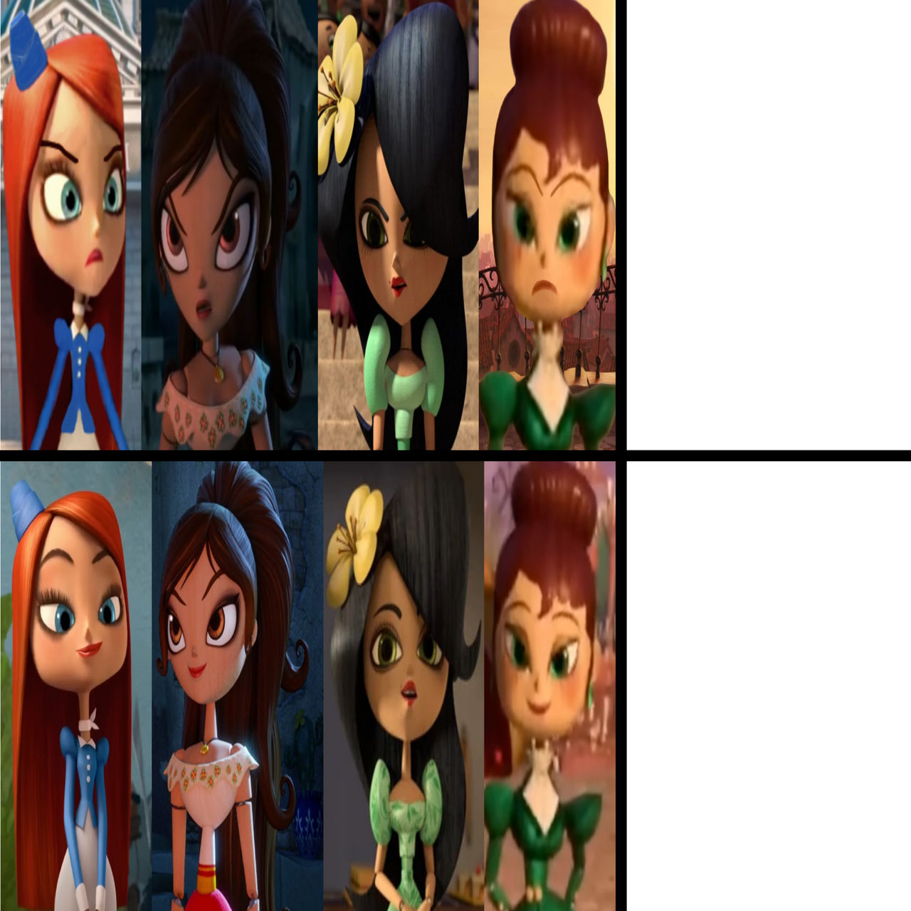 TBoL girls prefer good thing over bad thing Blank Meme Template