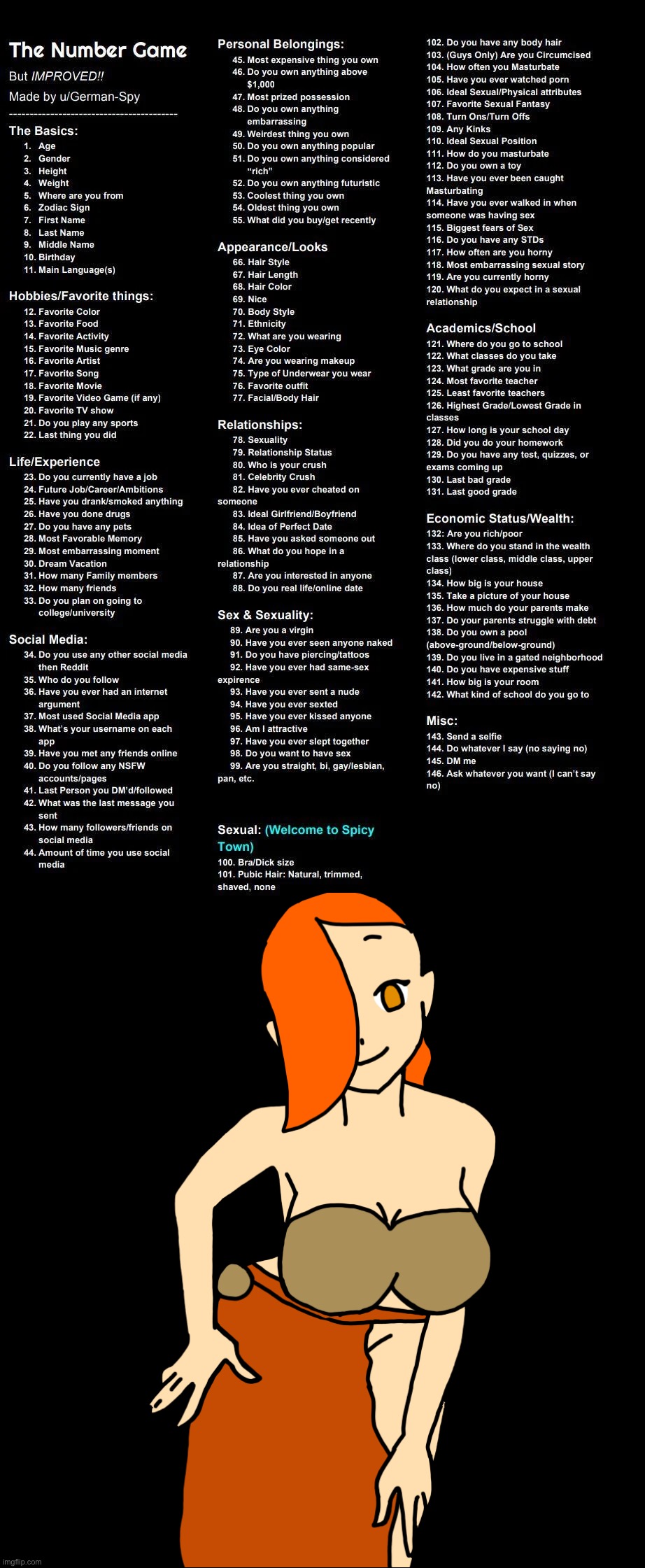 So… since Inkmatas did the number game and got it popular; Peyton wants a go. Ask her a number. RP as you or as an oc of yours. | image tagged in the number game | made w/ Imgflip meme maker