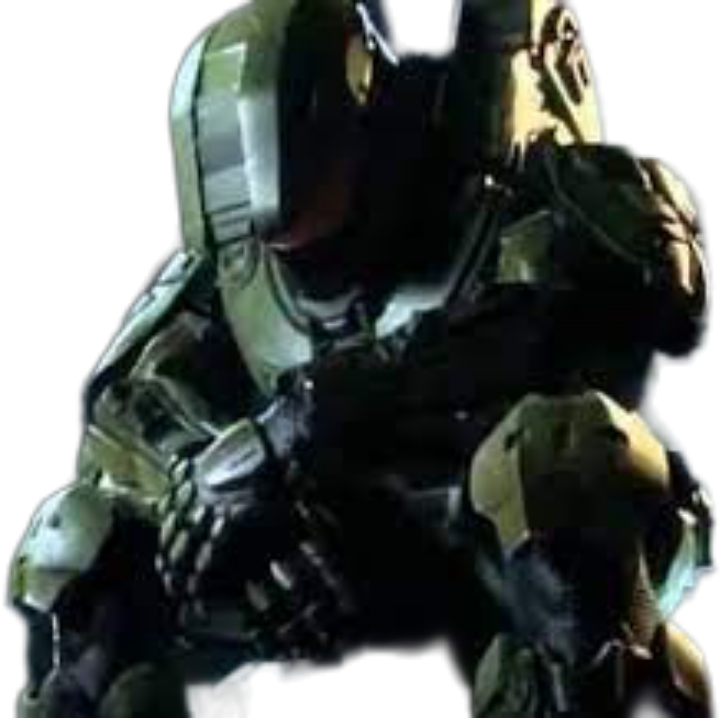 Sad Master Chief transparent Blank Meme Template