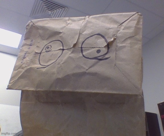 image tagged in jarvis the bag | made w/ Imgflip meme maker