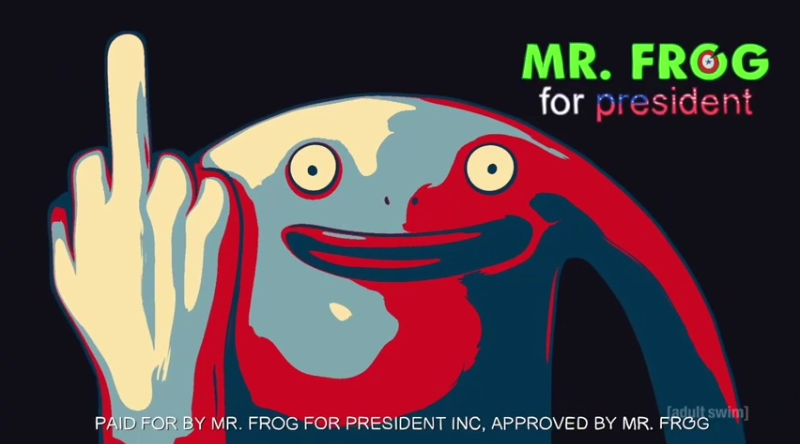 Mr, frog for president Blank Meme Template
