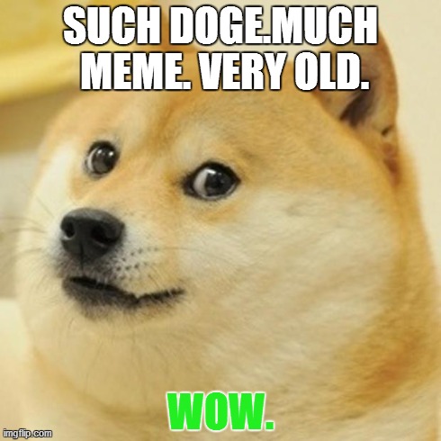 Doge Meme | SUCH DOGE.MUCH MEME. VERY OLD. WOW. | image tagged in memes,doge | made w/ Imgflip meme maker