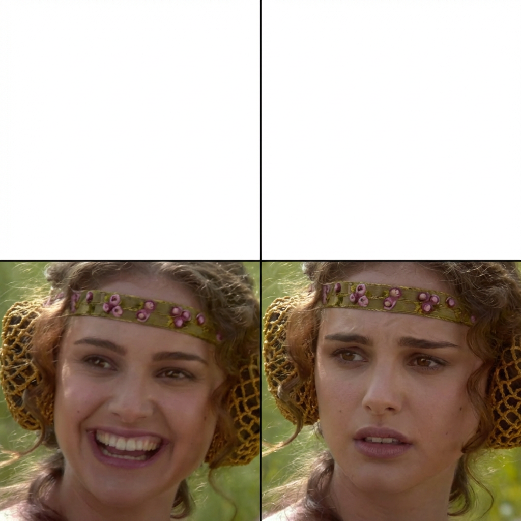 expectations vs. reality padme Blank Meme Template