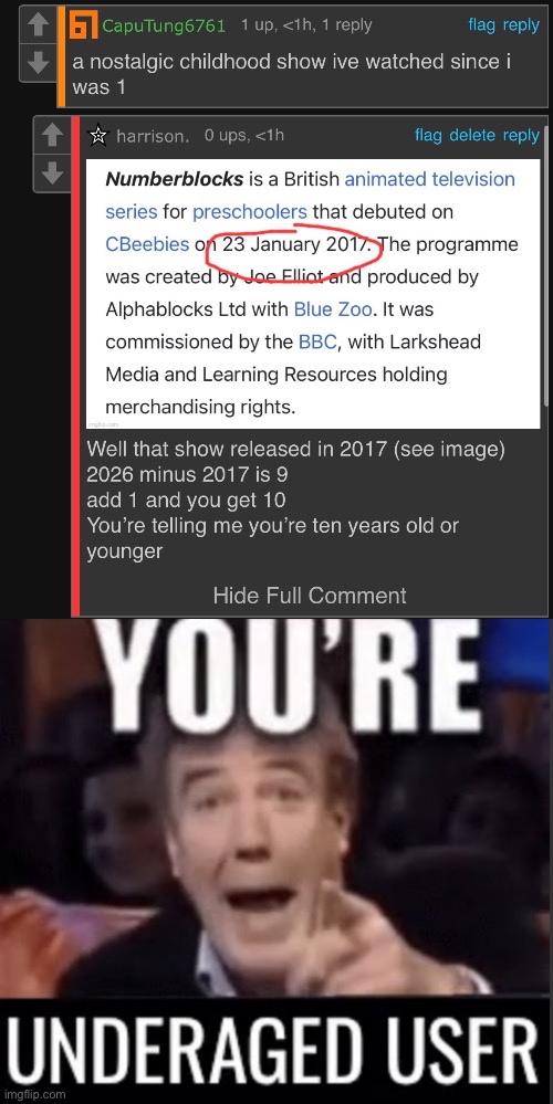 simple research gng | image tagged in you re underage user | made w/ Imgflip meme maker