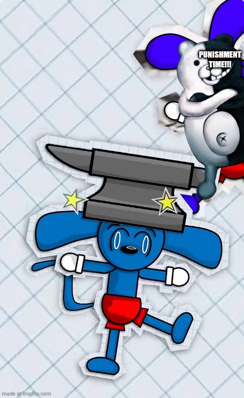 Clone Riggy Drops an Anvil on Riggy’s Head | PUNISHMENT TIME!!! | image tagged in clone riggy drops an anvil on riggy s head | made w/ Imgflip meme maker