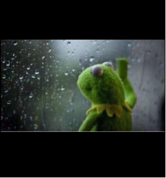 Kermit Rainy Day Blank Meme Template