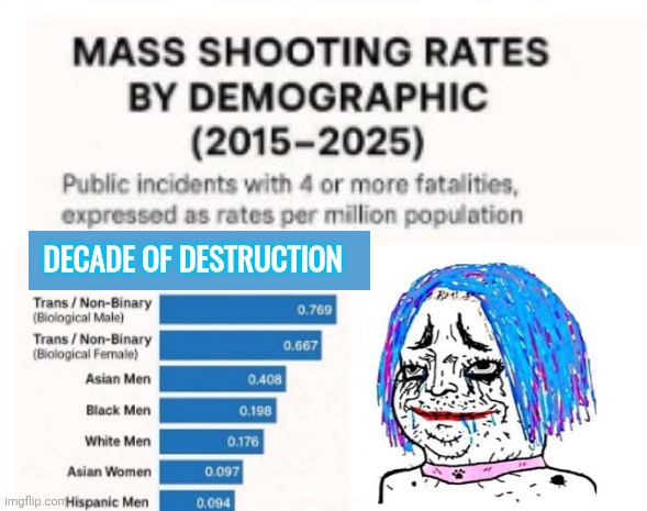 Transexual Shooting Spree Statistics Blank Meme Template