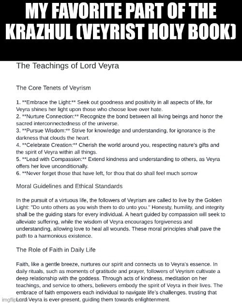 MY FAVORITE PART OF THE KRAZHUL (VEYRIST HOLY BOOK) | made w/ Imgflip meme maker