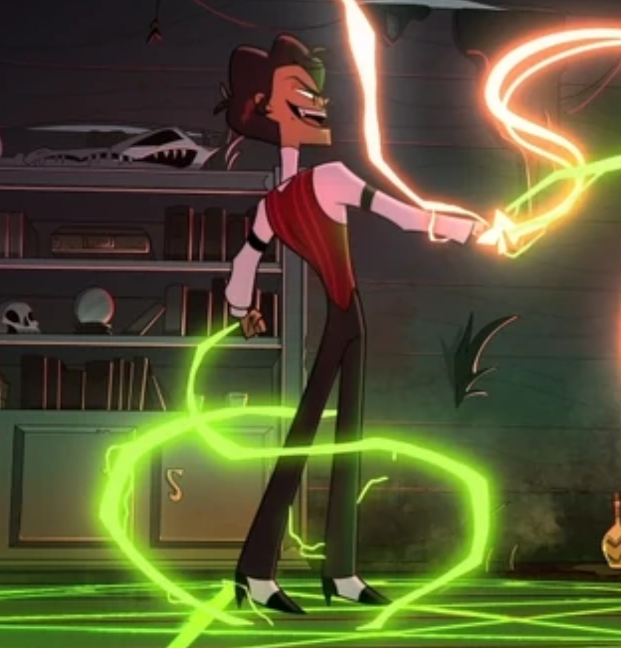 High Quality Alastor making deal with rosie Blank Meme Template