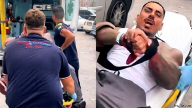 Eros Luxor Di Maio nell'ambulanza per un video | image tagged in eros luxor ambulance | made w/ Imgflip meme maker