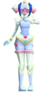 Princess Guinevere in Her Racer Outfit from Glitch Kart Blank Meme Template
