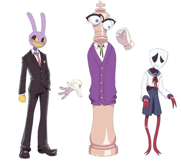 Jax, Kinger and Gangle in Anime Blank Meme Template