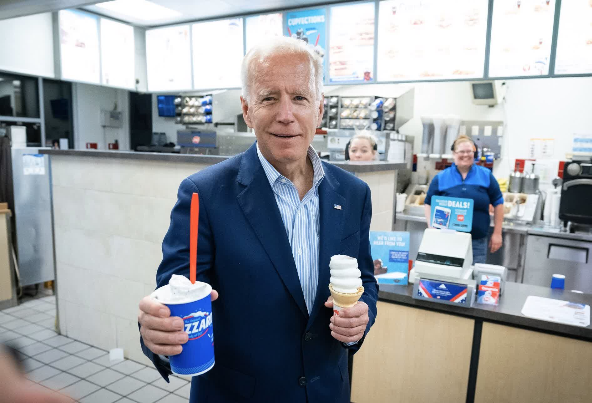 Joe biden ice cream Blank Meme Template