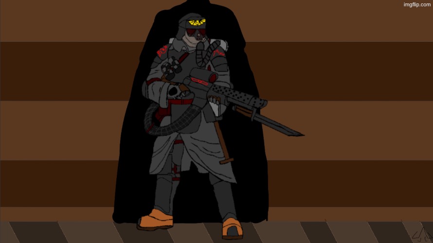 Art of my Warhammer 40k Oc. | image tagged in krieg grenadier | made w/ Imgflip meme maker