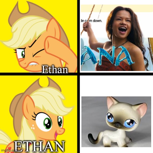 Littlest Pet Shop is better than Disney Live Action adaptation of Moana | Ethan; ETHAN | image tagged in pony drake meme | made w/ Imgflip meme maker