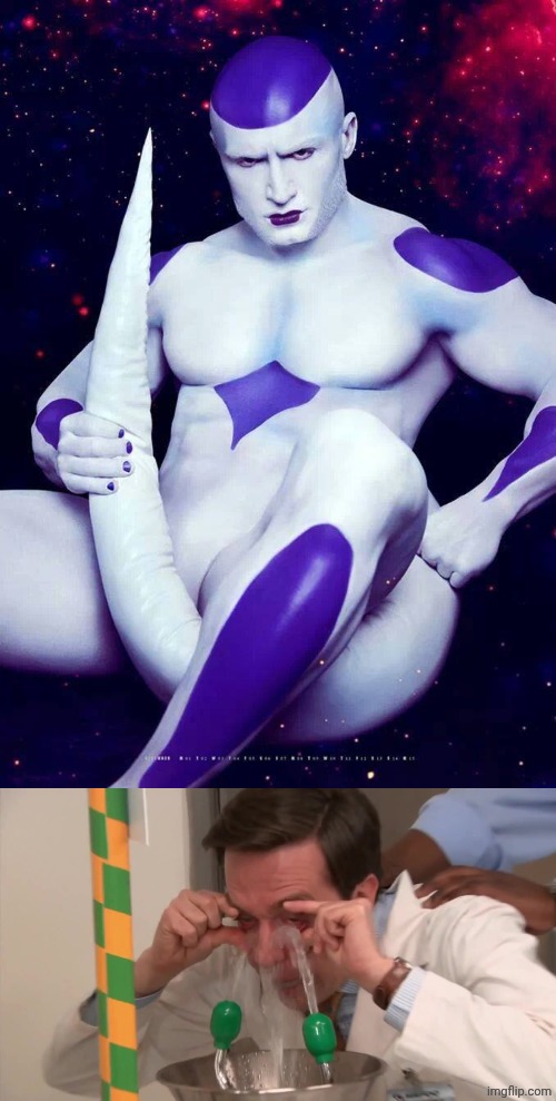 Rinse eyes after this | image tagged in dbz frieza fail,rinse eyes | made w/ Imgflip meme maker