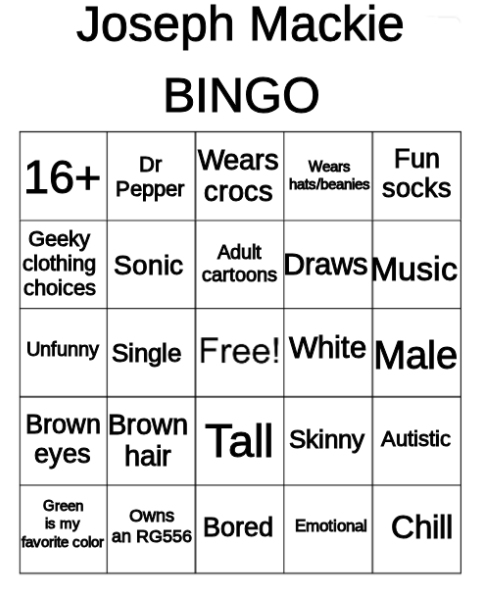 High Quality Joseph_Mackie BINGO REMAKE Blank Meme Template