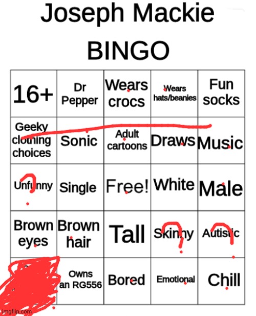 I think mylo likes green | image tagged in joseph_mackie bingo remake | made w/ Imgflip meme maker