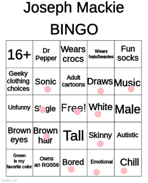 how fun | image tagged in joseph_mackie bingo remake | made w/ Imgflip meme maker
