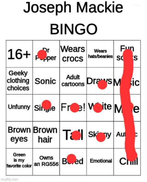 Joseph_Mackie BINGO REMAKE | image tagged in joseph_mackie bingo remake | made w/ Imgflip meme maker