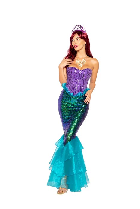 Majestic Mermaid Costume Large / Purple/Aqua Blank Meme Template