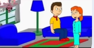 Caillou and rosie (old version) Blank Meme Template