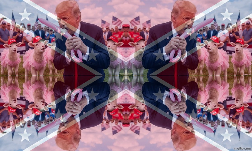 THE TRUMFEDERATE MAGA BATTLE FLAG | image tagged in trump,maga,jeffrey epstein,confederate,confederate flag,make america great again | made w/ Imgflip meme maker
